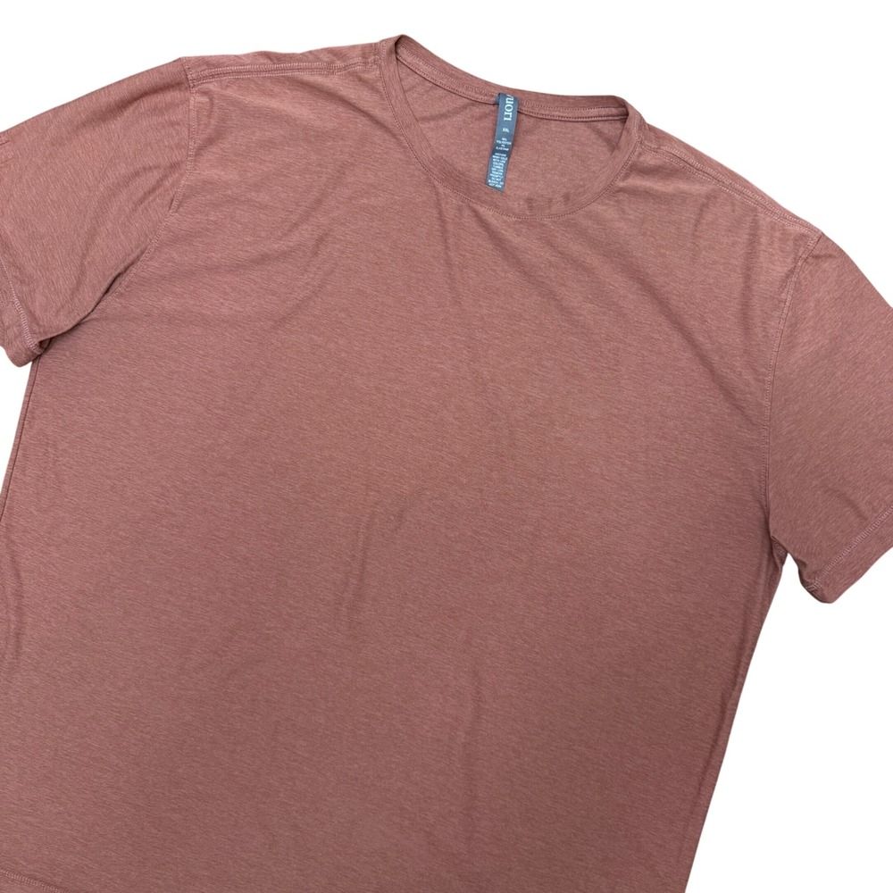 Vuori Strato Tech Tee Mens XXL Burnt Orange Heather Short Sleeve Performance Top